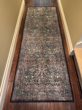 Ruggable William Morris Strawberry Thief Runner with Underlay (2.5’ by 7’)